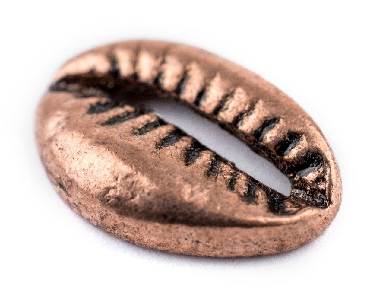 TheBeadChest Copper Cowrie Shells (Set of 5): Metal Beads for DIY Crafts & Jewelry-Making Inspired by African Sea Shells